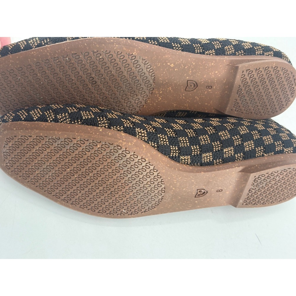 Rothy's Shoes Max Square Mary Jane Flat Women Size 8 Black Tan - Picture 4 of 8
